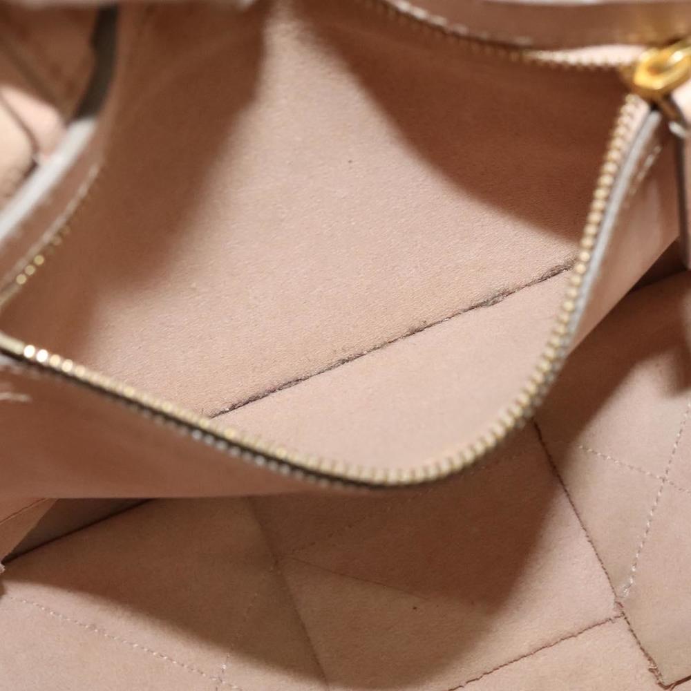 CELINE Vertical Cavas Hand Bag Leather 2way Pink Gold Auth sw418 - Picture 12 of 16